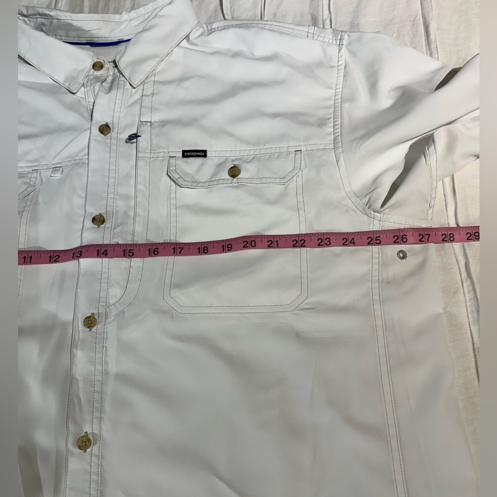 SPF Patagonia Sol Patrol II Shirt White Lightweight Button Up XXL - Picture 9 of 16